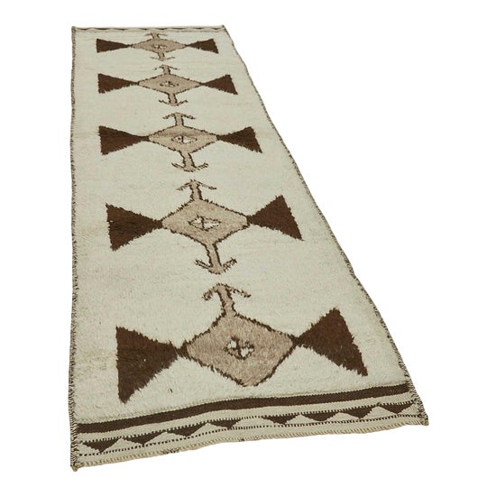 Beige Bohemian Runner Rug For Sale
