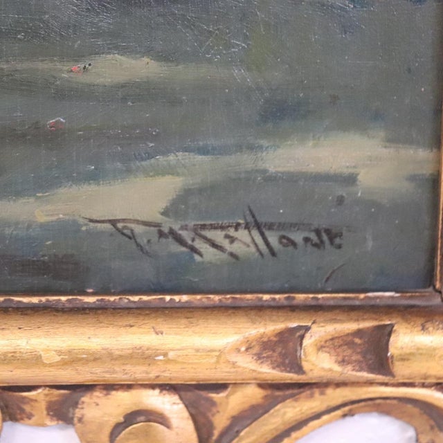 People in the Park, Oil Painting on Board, Early 20th Century, Framed For Sale - Image 9 of 11