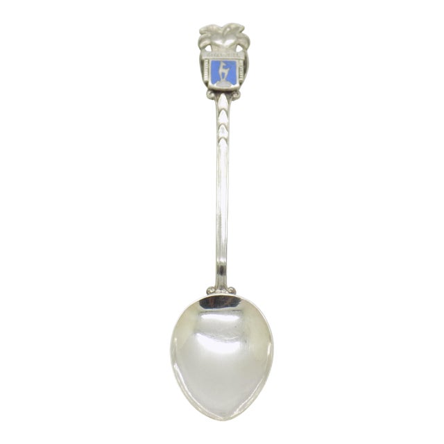 Vintage Austrian Genuine Silver Souvenir Spoon Kitzbühel Emblem Hallmarked 900 For Sale