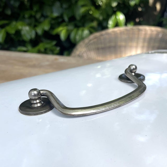 Vintage Dutch White Enamel Bread Box, 1950s For Sale - Image 6 of 13