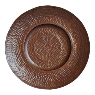 Vintage Iron Hammered Wall Plate For Sale