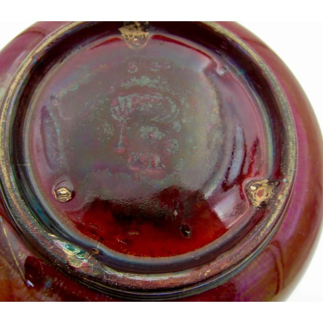 Red English Ruby Luster Antique Vase From Pilkingtons For Sale - Image 8 of 8