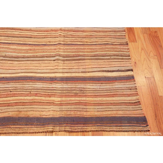 Mid 20th Century Nazmiyal Collection Striped Vintage Moroccan Kilim Rug For Sale - Image 5 of 7