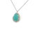 Persian Turquoise Diamond Pendant With Chain 17" 14k WG 9.9 TCW Certified For Sale - Image 15 of 18