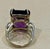 13 Carat Emerald Cut Amethyst Cocktail Ring in 14 Karat Yellow Gold For Sale - Image 11 of 18