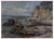 Raffaele De Grada, Seaside Landscape, Oil on Panel, 20th Century, Framed For Sale