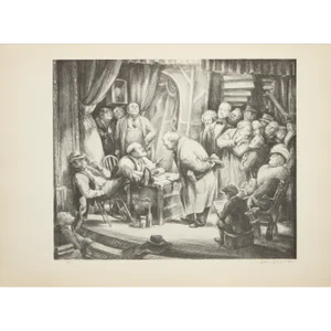 1939 After Don Freeman "Casting for Character", First Edition Period Offset Lithograph