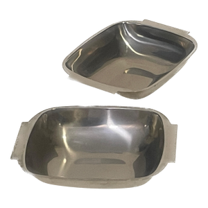 1960s Swedish Modern Arthur Salm "As Sweden" Stainless Steel Bowls - a Pair
