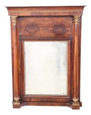 Antique Walnut Wall Mirror, 1800s