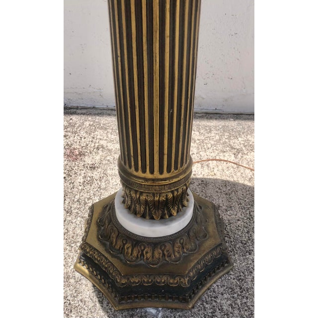 Gold Vintage Mid Century Italian Round Marble Side/End Accent Table For Sale - Image 8 of 12