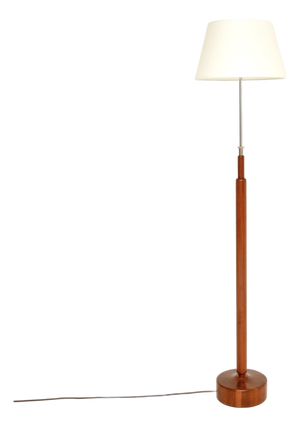 Vintage Danish Teak Rise and Fall Floor Lamp, 1960s