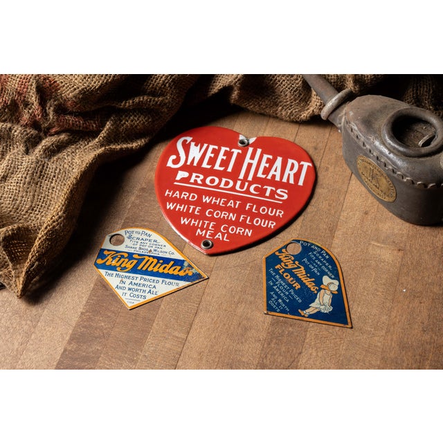 Framed Collection of Antique Advertising Pot Scrapers For Sale - Image 13 of 13