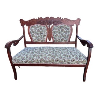 Victorian Bench Antique Settee For Sale