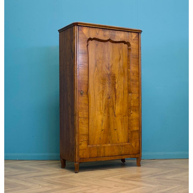 Vintage Biedermeier Burr Walnut Wardrobe, 1930s For Sale - Image 9 of 9