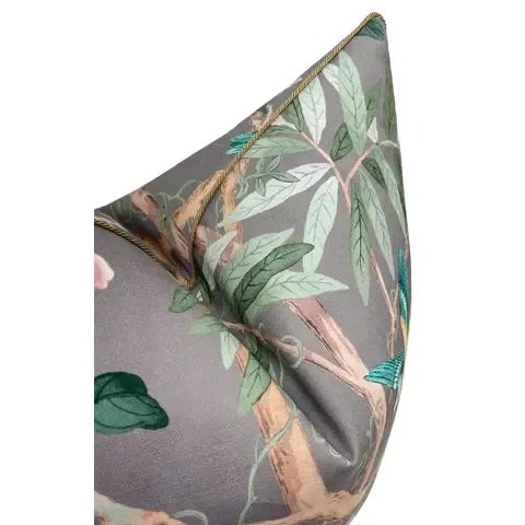 20" Gris Imperial Garden Pillows - a Pair For Sale - Image 4 of 5