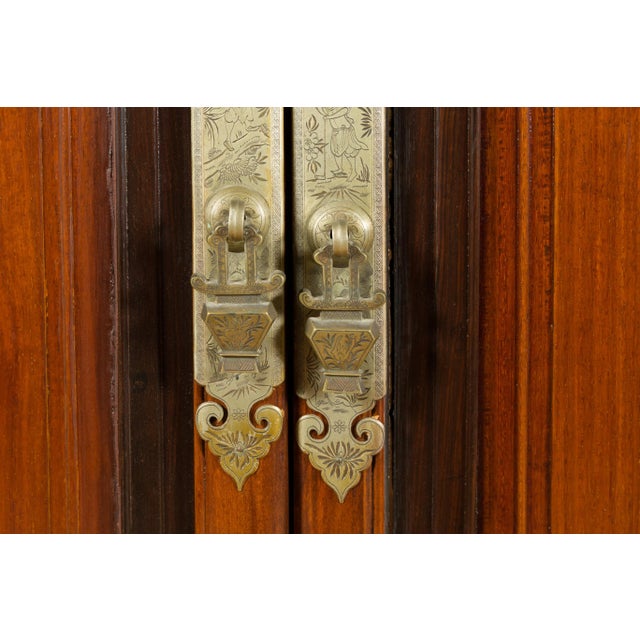 Chinese Two-Toned Cabinet with Doors and Five Drawers from the 20th Century For Sale - Image 12 of 13
