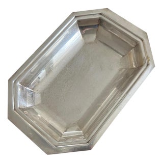 Art Deco Silver-Plated Metal Dish, 1930s For Sale