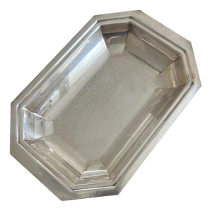 Art Deco Silver-Plated Metal Dish, 1930s