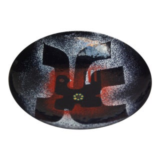 1950s Chilean Modernist Enamel on Copper Dish For Sale