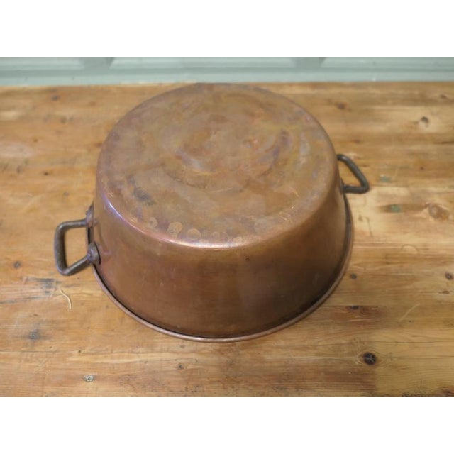 Large 19th Century Double Handled Copper Preserving Pan, 1920 For Sale - Image 3 of 5