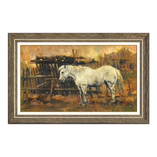 1980s White Stallion, Richard D. Thomas For Sale