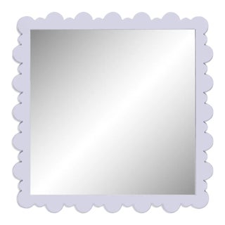 Fleur Home Garden District Valmont Square Mirror in Spring Iris, 23.5x23.5 For Sale