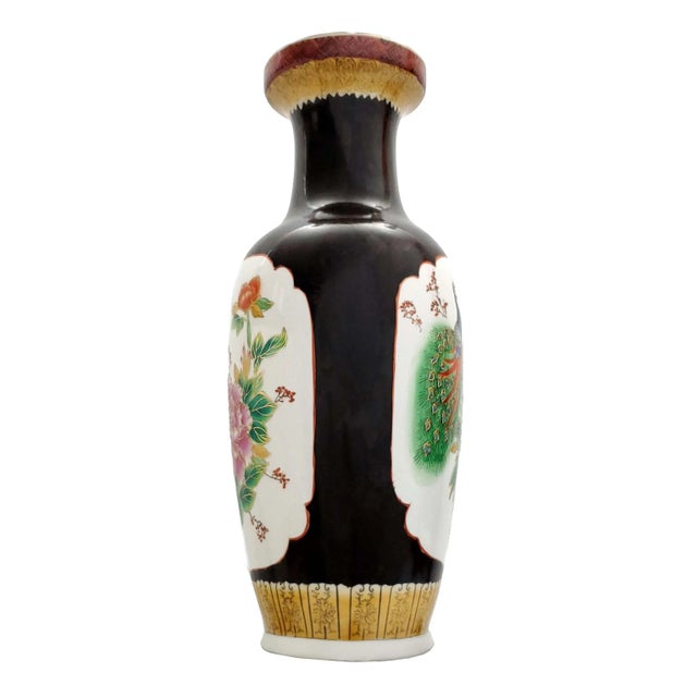 Asian Style Vase Chinese Large 24" For Sale - Image 4 of 9