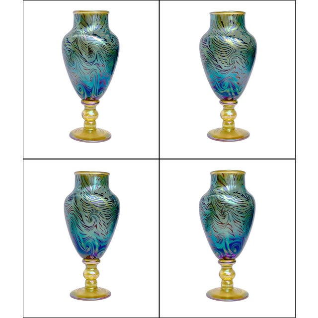 Fabulous piece of American art glass that appears to be early 20thC vintage. Attributed to Tiffany (see below). A perfect...