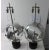 Metal Armillary Steel Table Lamps - The Pair For Sale - Image 7 of 14
