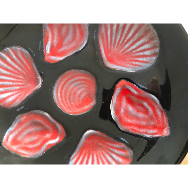 Mid-Century Modern C.1950 French Majolica Oyster Plate For Sale - Image 3 of 5