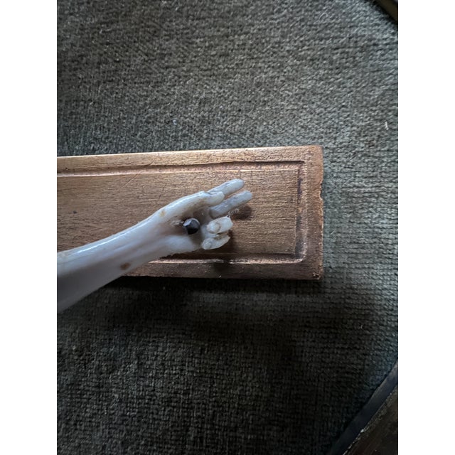 Gold Crucifix on Wooden and Gilded Stucco Frame For Sale - Image 8 of 12