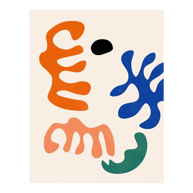Contemporary Danish Modern Style Abstract Fine Art Print - 16" X 20" For Sale