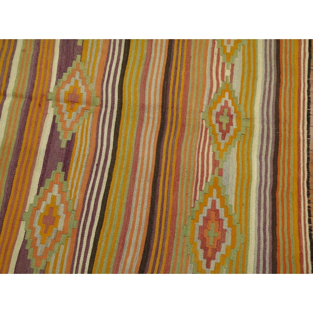 Zabihi Collection Vintage Turkish Square Kilim - 5' x 5'3" For Sale In New York - Image 6 of 6