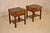 Circa 1960's pair of Mahogany Campaign style side tables from England. The tops of the tables are covered in leather,...