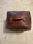 Tooled Leather Ottoman Plain With Nailheads Antique Brown For Sale - Image 12 of 12