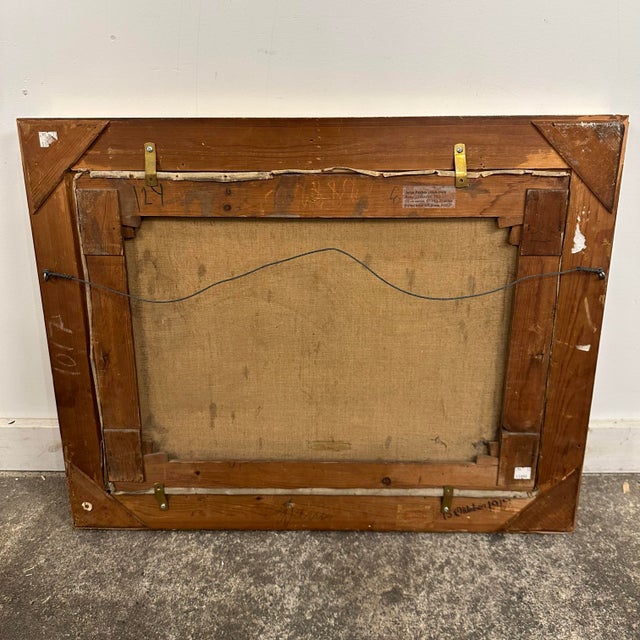 Framed Oil in Canvas Painting “Roma 1920” by Julius Paulsen For Sale - Image 10 of 12