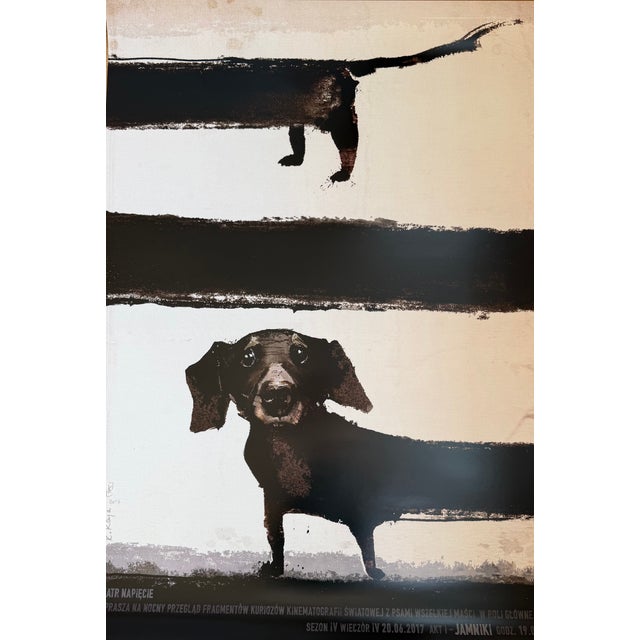 Original poster titled Dachshund in Films – Film Night. This authentic 2017 print celebrates dachshunds in cinema and is...