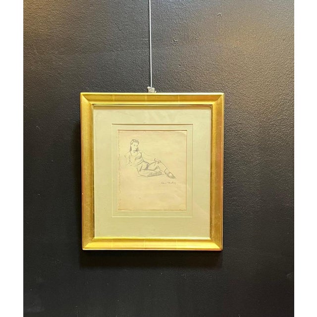 Benjamin II Vautier, Posing Lady, Graphite on Paper For Sale - Image 9 of 11