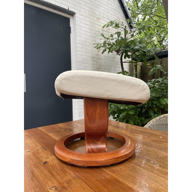 Leather Ottoman by Ekornes Stressless, 2010s For Sale - Image 13 of 17