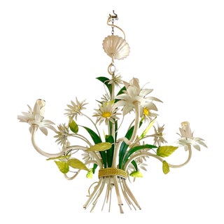 Floral Daisy Flower Chandelier from Banci Firenze, 1960s For Sale