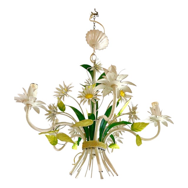 Floral Daisy Flower Chandelier from Banci Firenze, 1960s For Sale