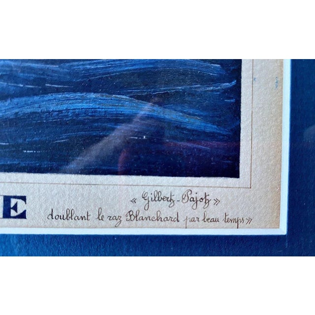 Gilbert Pajot, Marine Scene, Gouache, Framed For Sale - Image 11 of 13