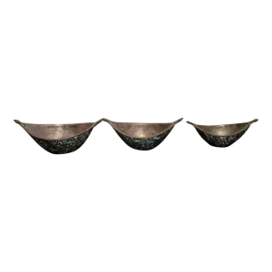 Vintage Mini Nesting Decorative Brass Bowls- Set of 3