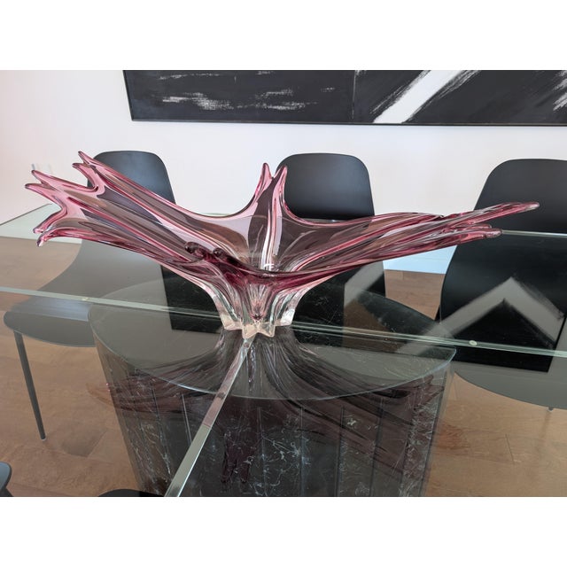 Exceptional Formia Vietri Di Murano glass bowl. This gorgeous late 70's vintage Sommerso glass art is large and ideal as a...