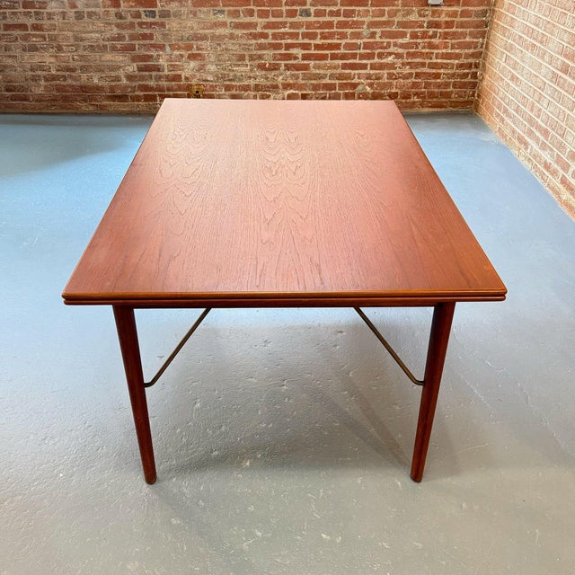 Mid-Century Modern 1950s Rare Teak Dining Table by Peter Hvidt & Orla Mølgaard-Nielsen For Sale - Image 3 of 10