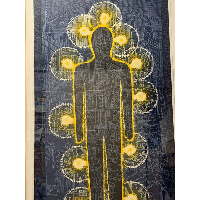 Early 21st Century The Luminary Woodblock Print by John Buck For Sale - Image 5 of 8