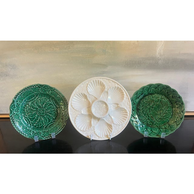 Vintage French Longchamp White Oyster Plate For Sale In San Francisco - Image 6 of 11
