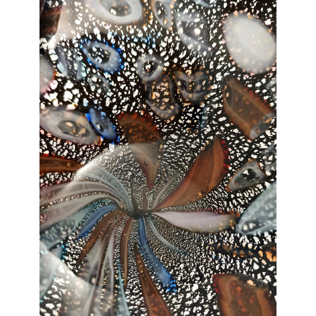 Black Murano Glass Tutti Frutti Ashtray attributed to Avem, 1960s For Sale - Image 11 of 15