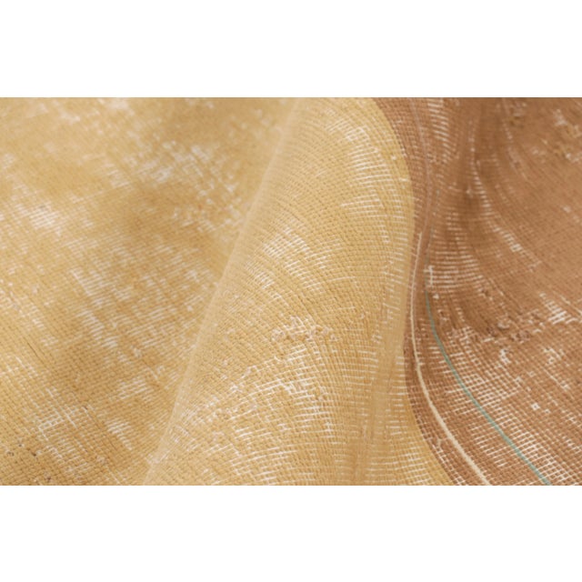 Textile Vintage Zeki Müren Rug, Pink and Beige-Brown Geometric Patterns - Rug & Kilim For Sale - Image 7 of 8