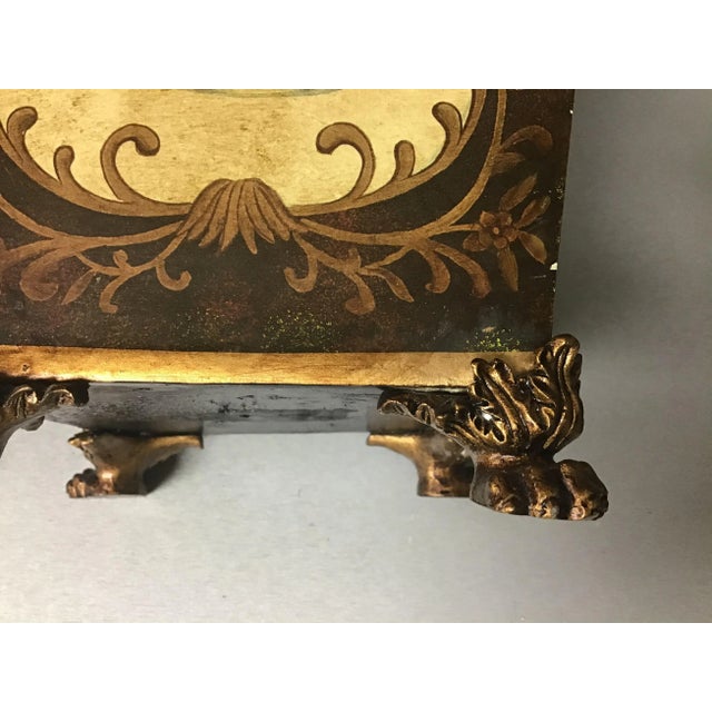 Metal Paint Decorated Tole Planters - Italian Cache Pots - a Pair For Sale - Image 7 of 12